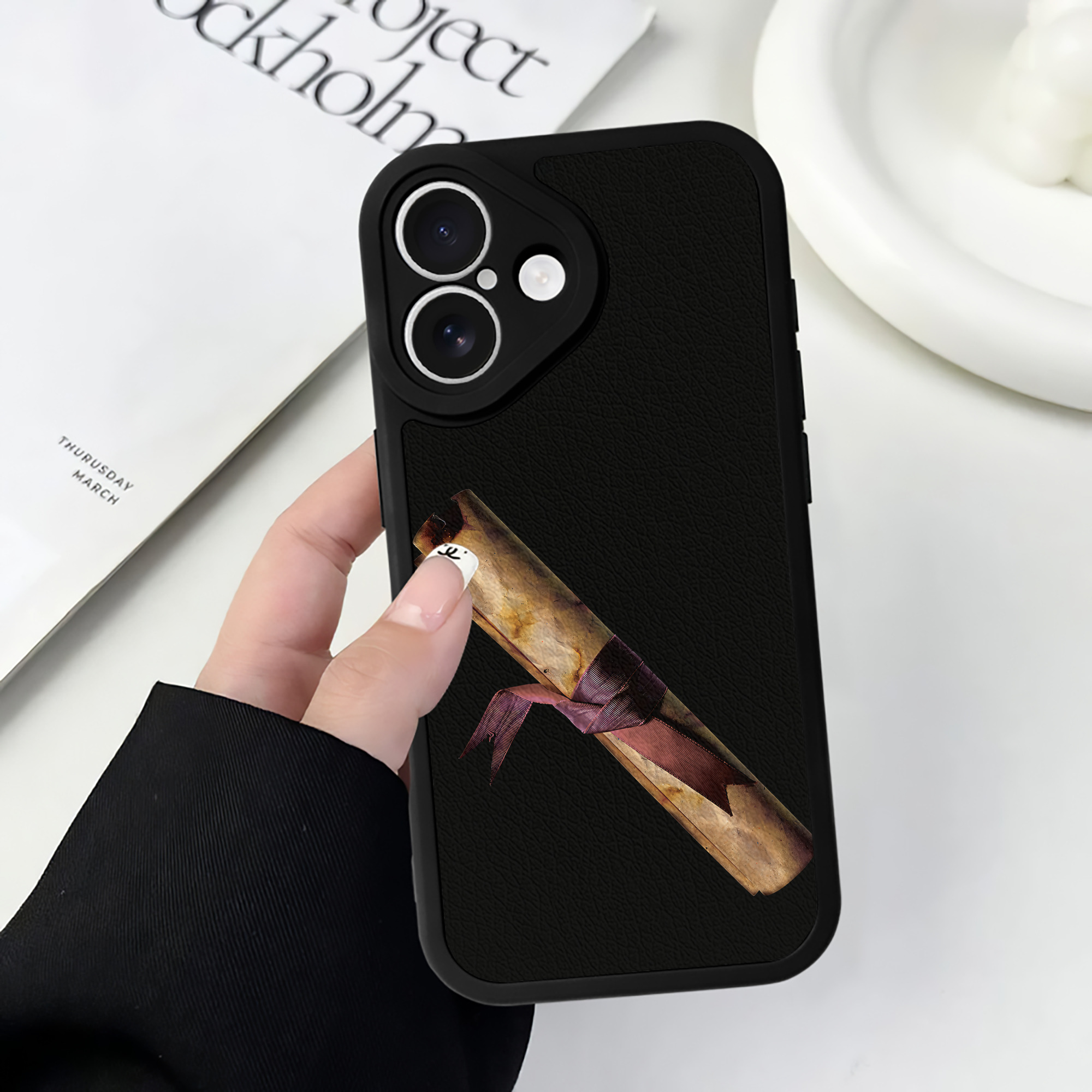 （画像用） Harry Potter ハリー・ポッターシリーズ 【iPhone 16シリーズ対応】シリコンスマホケース（レザー調） 材質：シリコン